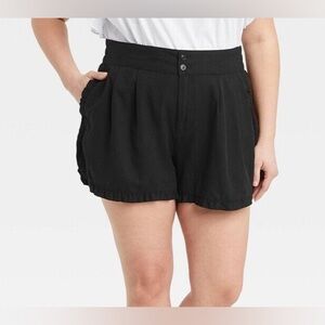 Who What Wear Black High Waist Shorts